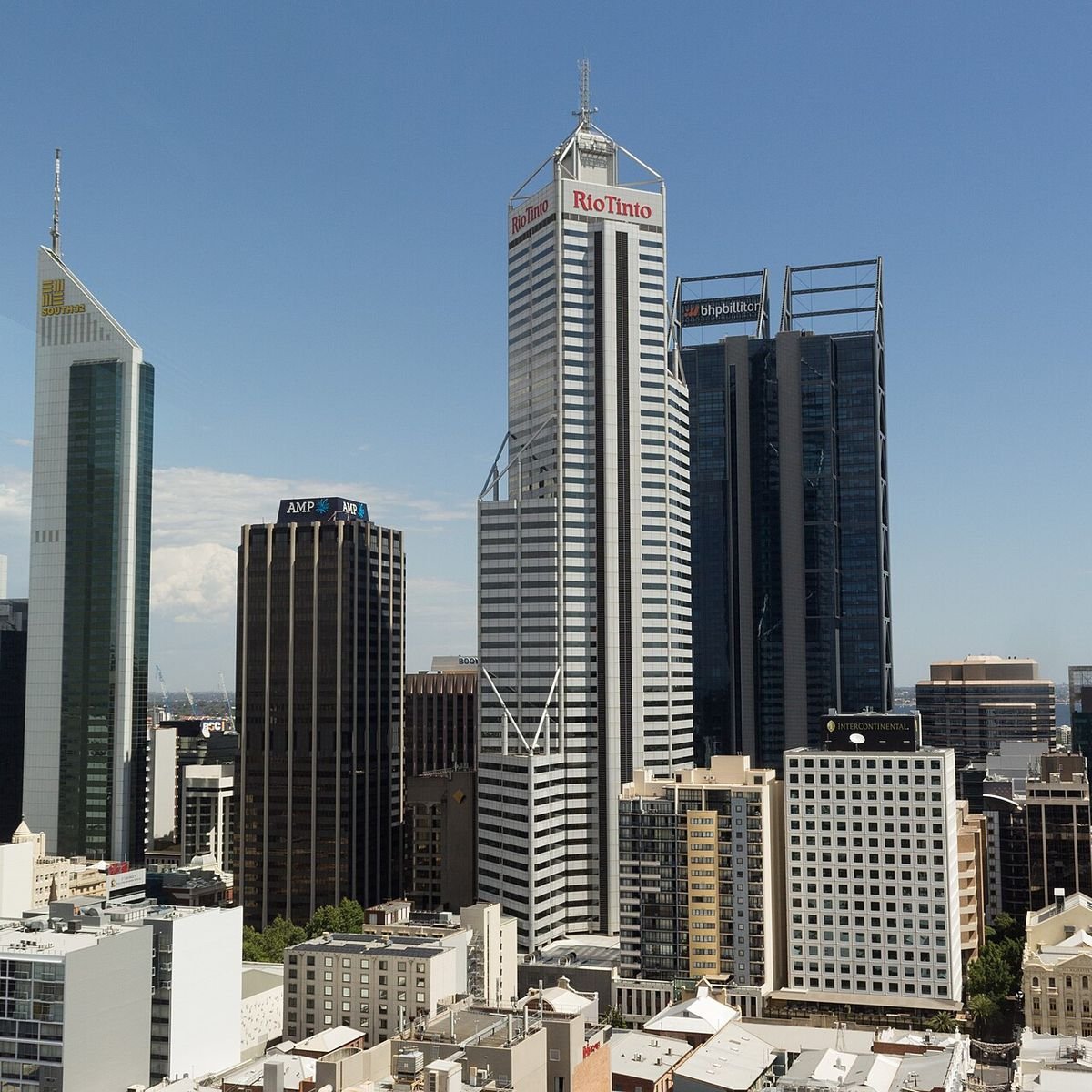 Perth city skyline on a clear day